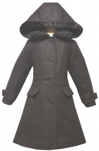 Girl Coat w/ Flowers on Collar